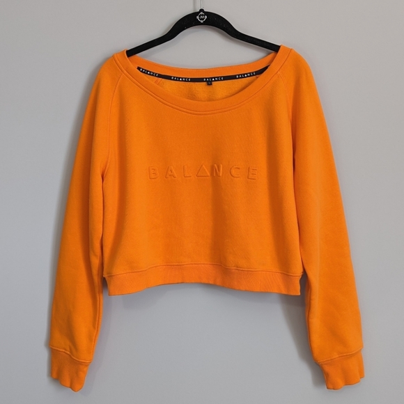 Balance Athletica Tops - Balance Athletica Orange Cropped Sweatshirt